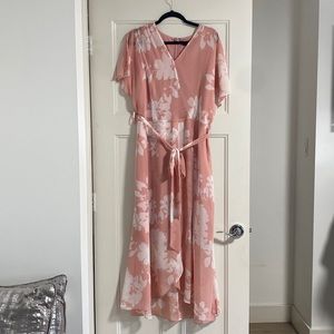 Pink flowy maxi dress